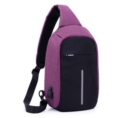 Waterproof Sling Bag Anti theft Shoulder Chest Bag with Headphone Hole